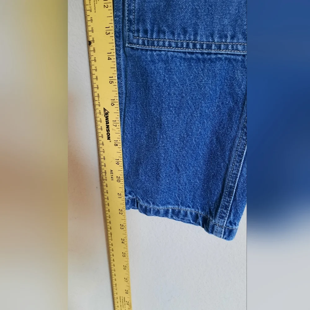 Old Navy Girls High Rise Built Tough Carpenter Utility Denim Blue Jeans